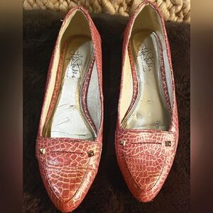 👯‍♂️⭐GET 2 PAIR FOR $10!!⭐ LifeStride Soft System Pink Snakeskin Flats 7W